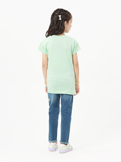 Edenrobe - Girl's Mist Green Top - EGTK23-009