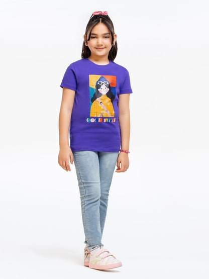 Edenrobe - Girl's Purple Top - EGTK23-021