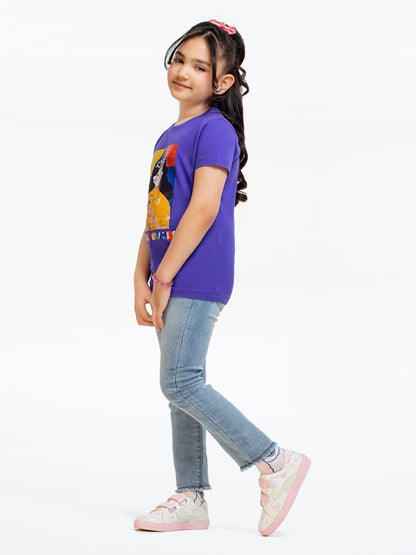 Edenrobe - Girl's Purple Top - EGTK23-021