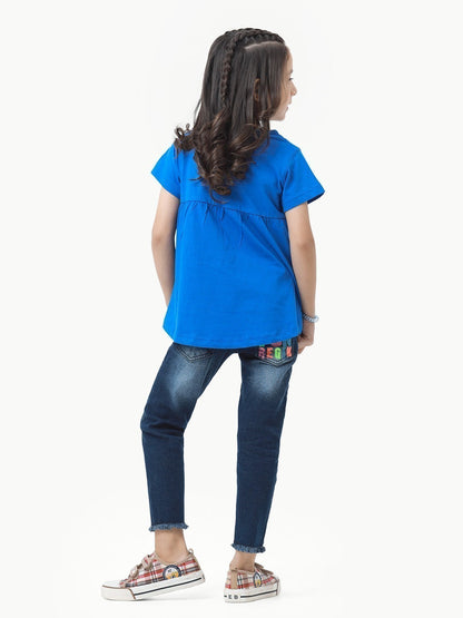 Edenrobe - Girl's Royal Blue Top - EGTK23-026