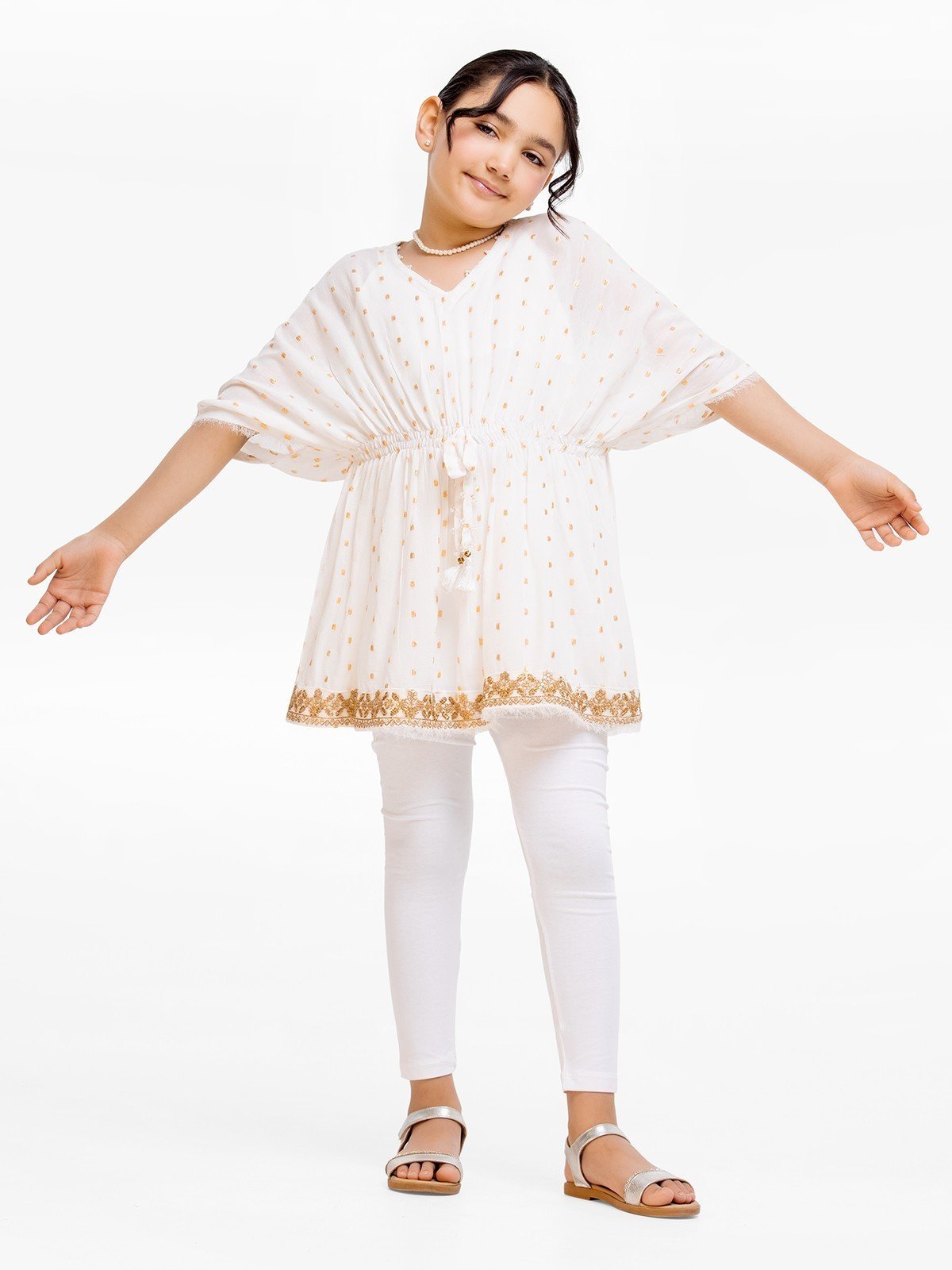 Edenrobe - Girl's White Top - EGTKT23-009