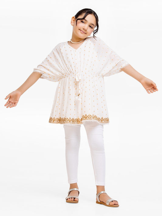 Edenrobe - Girl's White Top - EGTKT23-009