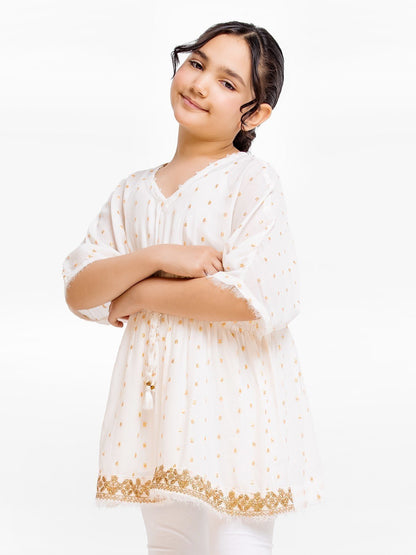 Edenrobe - Girl's White Top - EGTKT23-009