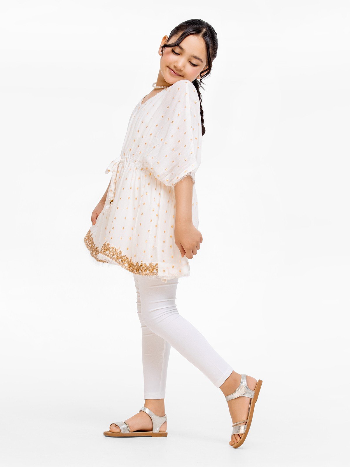 Edenrobe - Girl's White Top - EGTKT23-009