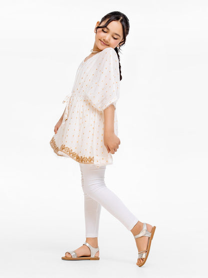 Edenrobe - Girl's White Top - EGTKT23-009