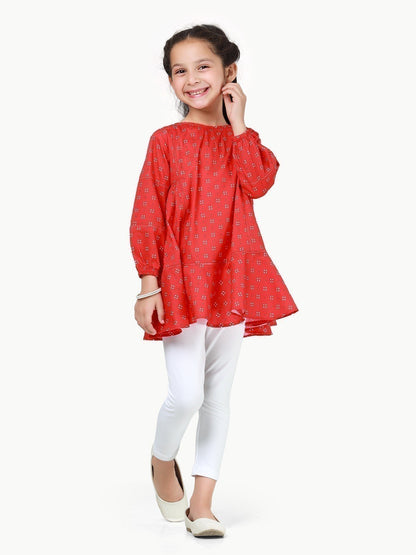 Edenrobe - Girl's Red Top - EGTW22-029
