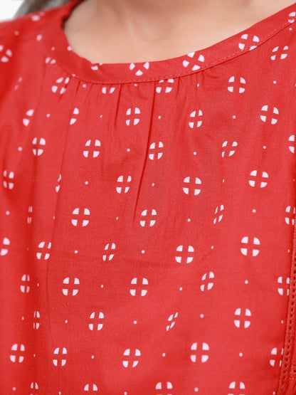 Edenrobe - Girl's Red Top - EGTW22-029