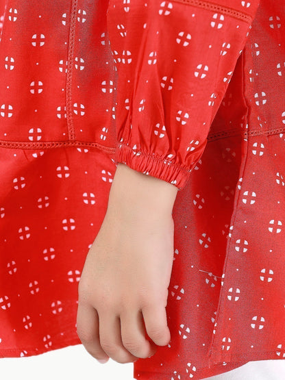 Edenrobe - Girl's Red Top - EGTW22-029