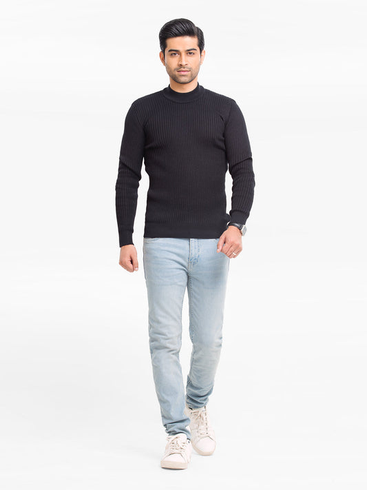 Edenrobe - Men's Black Sweater - EMTSWT23-001