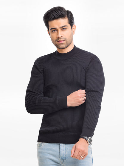 Edenrobe - Men's Black Sweater - EMTSWT23-001