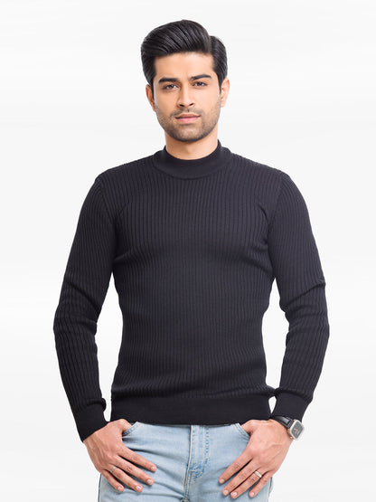Edenrobe - Men's Black Sweater - EMTSWT23-001