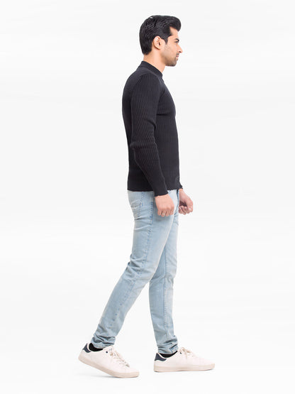 Edenrobe - Men's Black Sweater - EMTSWT23-001