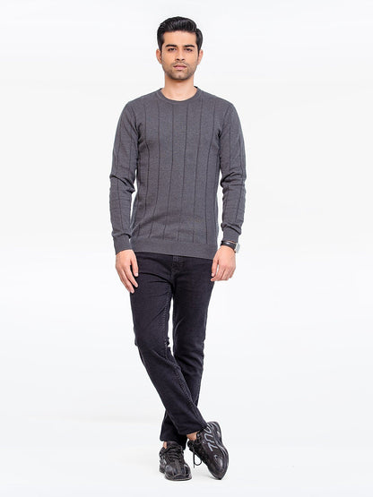 Edenrobe - Men's Charcoal Sweater - EMTSWT23-005