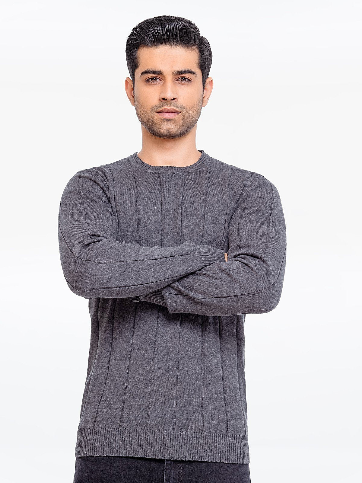 Edenrobe - Men's Charcoal Sweater - EMTSWT23-005