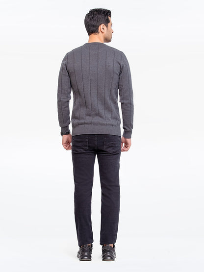 Edenrobe - Men's Charcoal Sweater - EMTSWT23-005