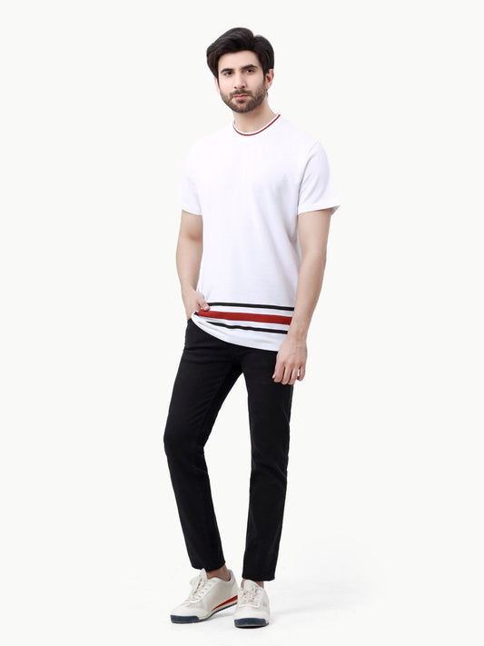 Edenrobe - Men's White Graphic Tee - EMTGT23-014
