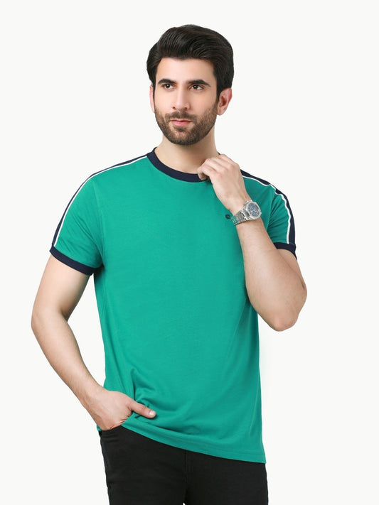 Edenrobe - Men's Sea Green Graphic Tee - EMTGT23-017