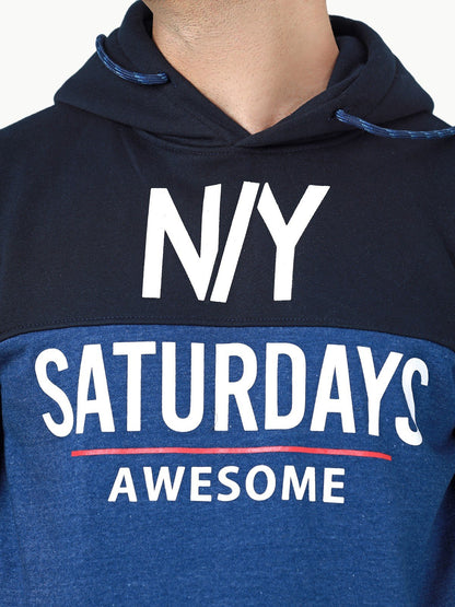 Edenrobe - Men's Blue & Navy Hoodie - EMTH22-001