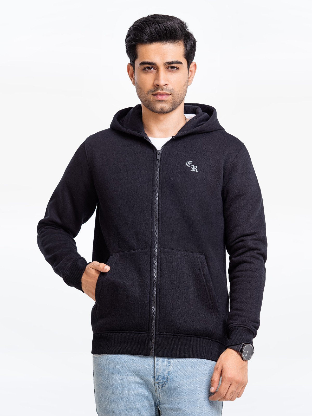 Edenrobe - Men's Black Hoodie - EMTH23-003