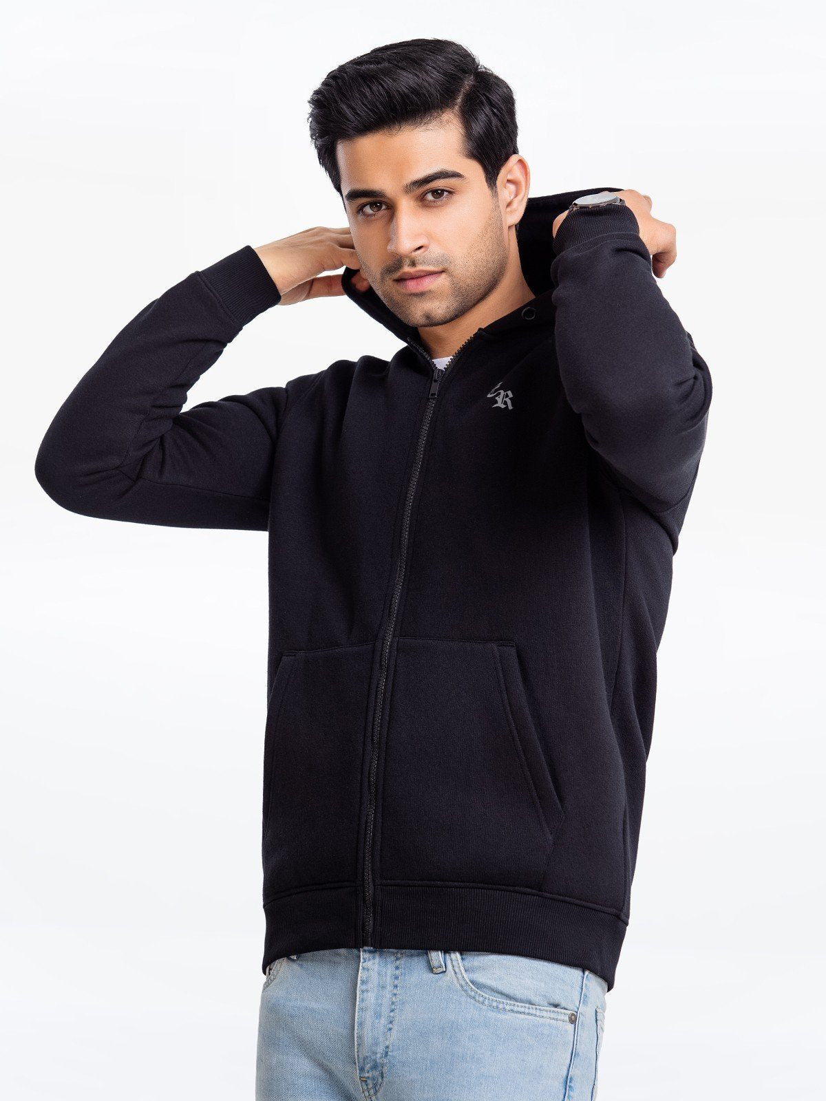 Edenrobe - Men's Black Hoodie - EMTH23-003