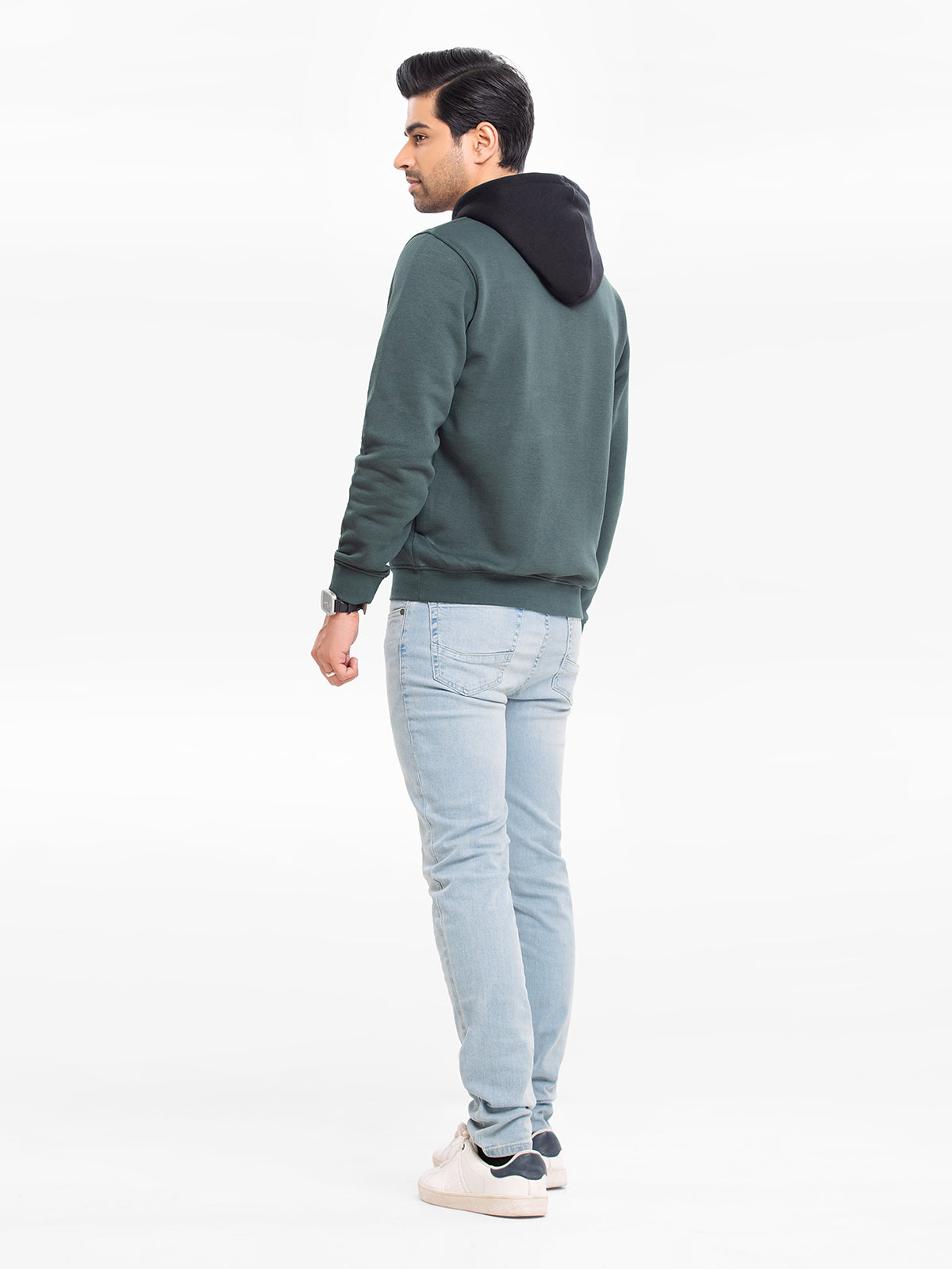 Edenrobe - Men's Bottle Green Hoodie - EMTH23-010