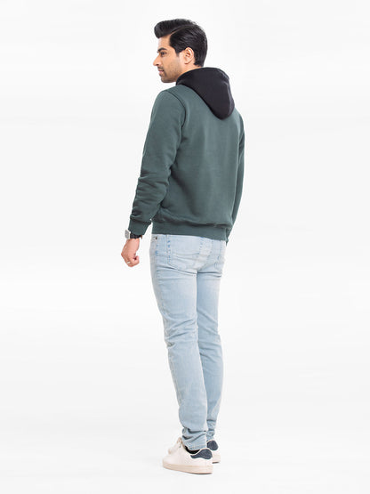 Edenrobe - Men's Bottle Green Hoodie - EMTH23-010