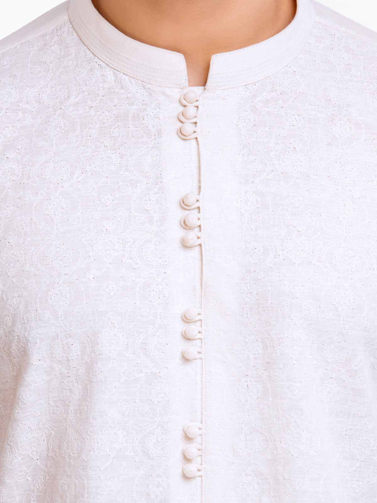 Edenrobe - Men's White Kurta Pajama - EMTSC23-091