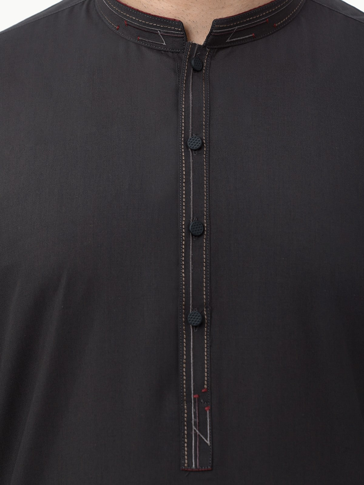 Edenrobe - Men's Charcoal Kurta Shalwar - EMTKS22-40971