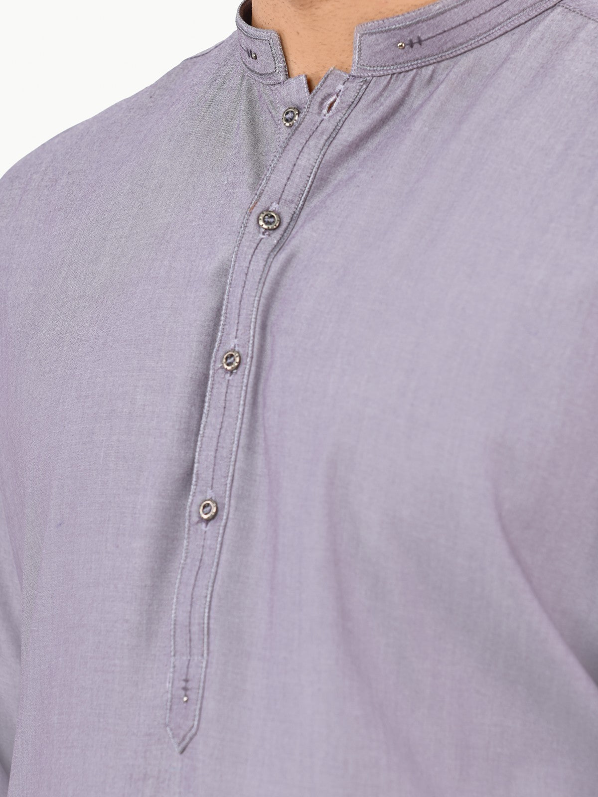 Edenrobe - Men's Light Purple Kurta Shalwar - EMTKS22S-40966