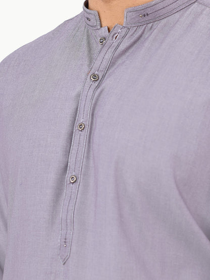 Edenrobe - Men's Light Purple Kurta Shalwar - EMTKS22S-40966