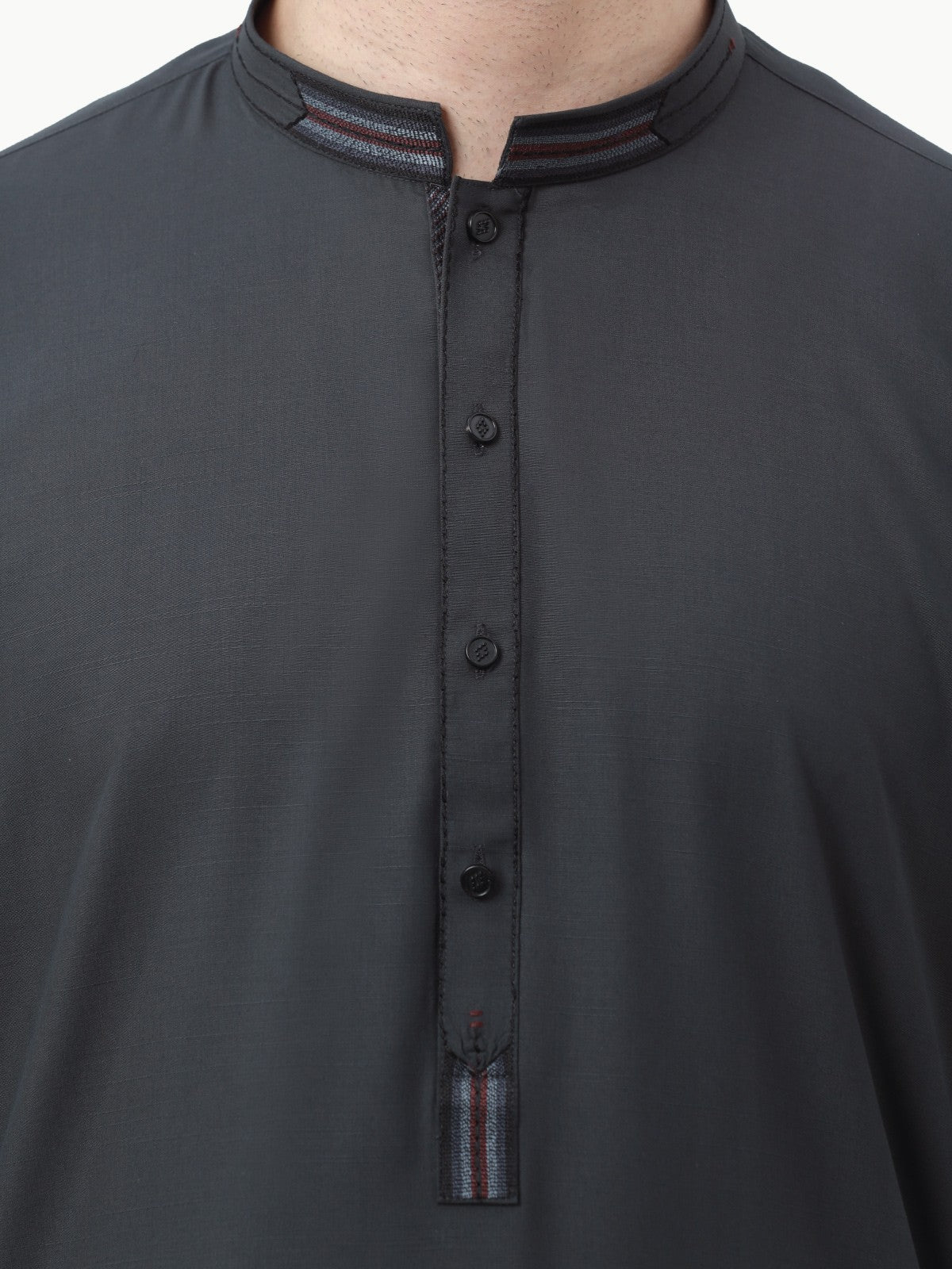 Edenrobe - Men's Charcoal Kurta Shalwar - EMTKS23-40992