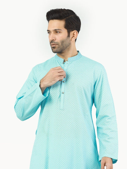 Edenrobe - Men's Light Blue Kurta - EMTK22-99237