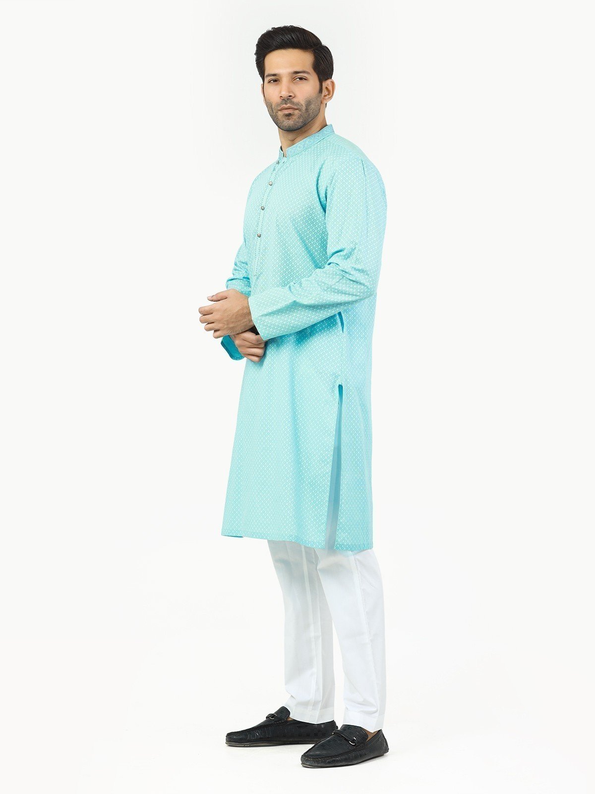 Edenrobe - Men's Light Blue Kurta - EMTK22-99237