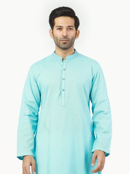 Edenrobe - Men's Light Blue Kurta - EMTK22-99237