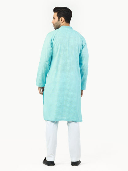 Edenrobe - Men's Light Blue Kurta - EMTK22-99237