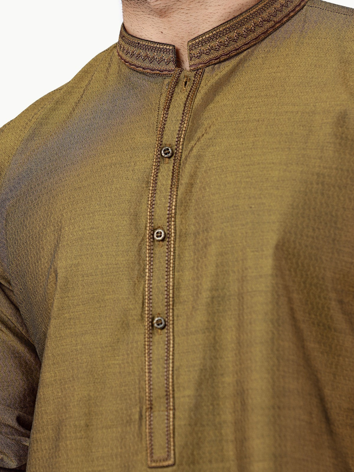 Edenrobe - Men's Mehndi Kurta - EMTK22-99261