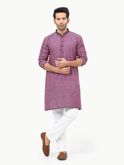 Edenrobe - Men's Purple Kurta - EMTK22-99269