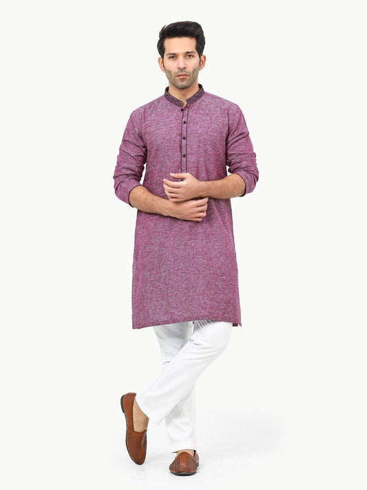 Edenrobe - Men's Purple Kurta - EMTK22-99269