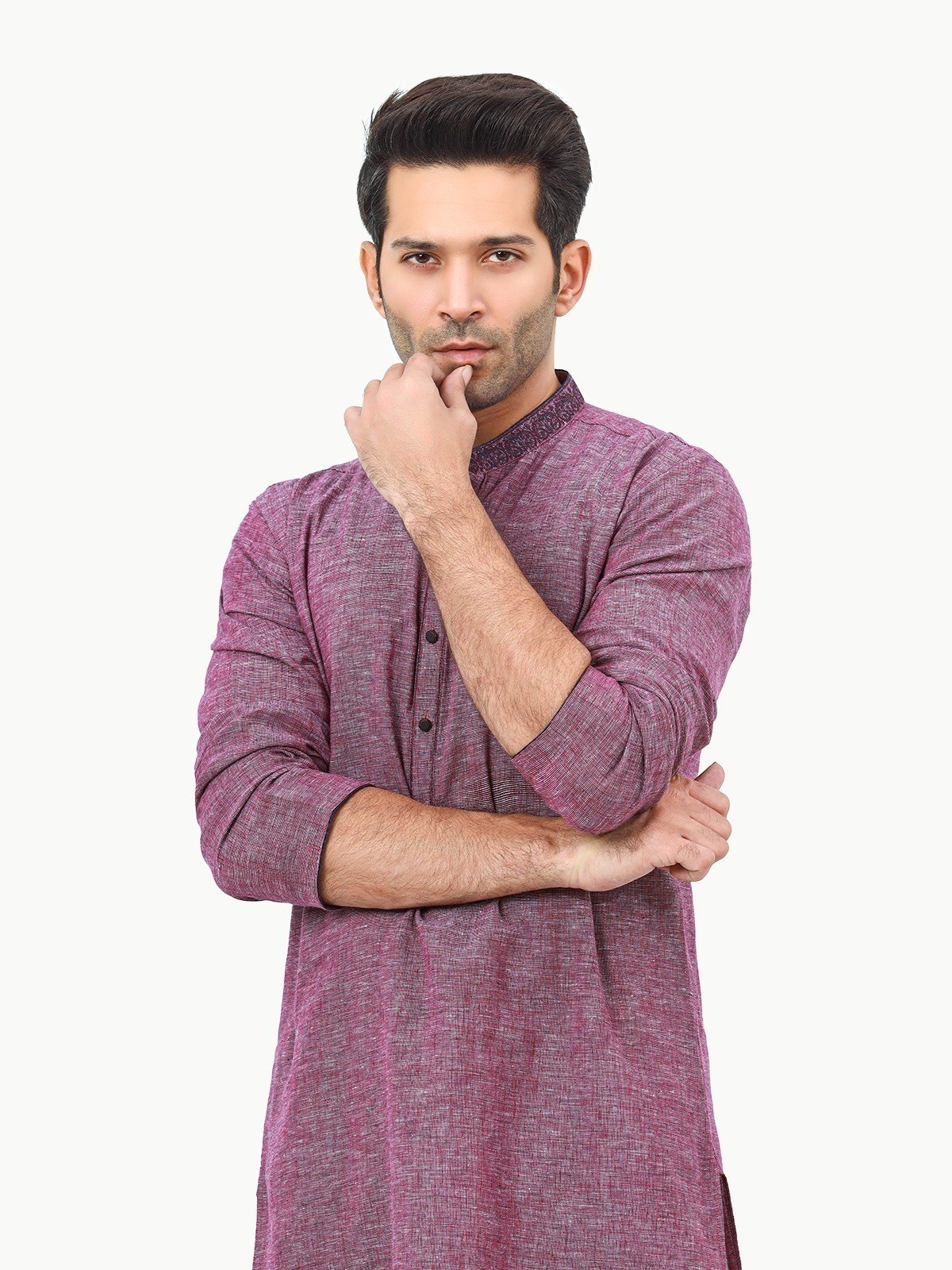Edenrobe - Men's Purple Kurta - EMTK22-99269