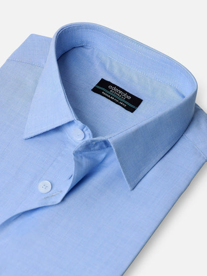 Edenrobe - Men's Sky Blue Shirt Plain - EMTSB22-129