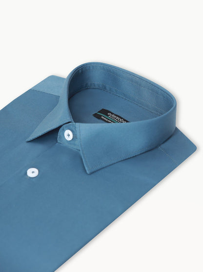 Edenrobe - Men's Teal Blue Shirt Plain - EMTSB22-142