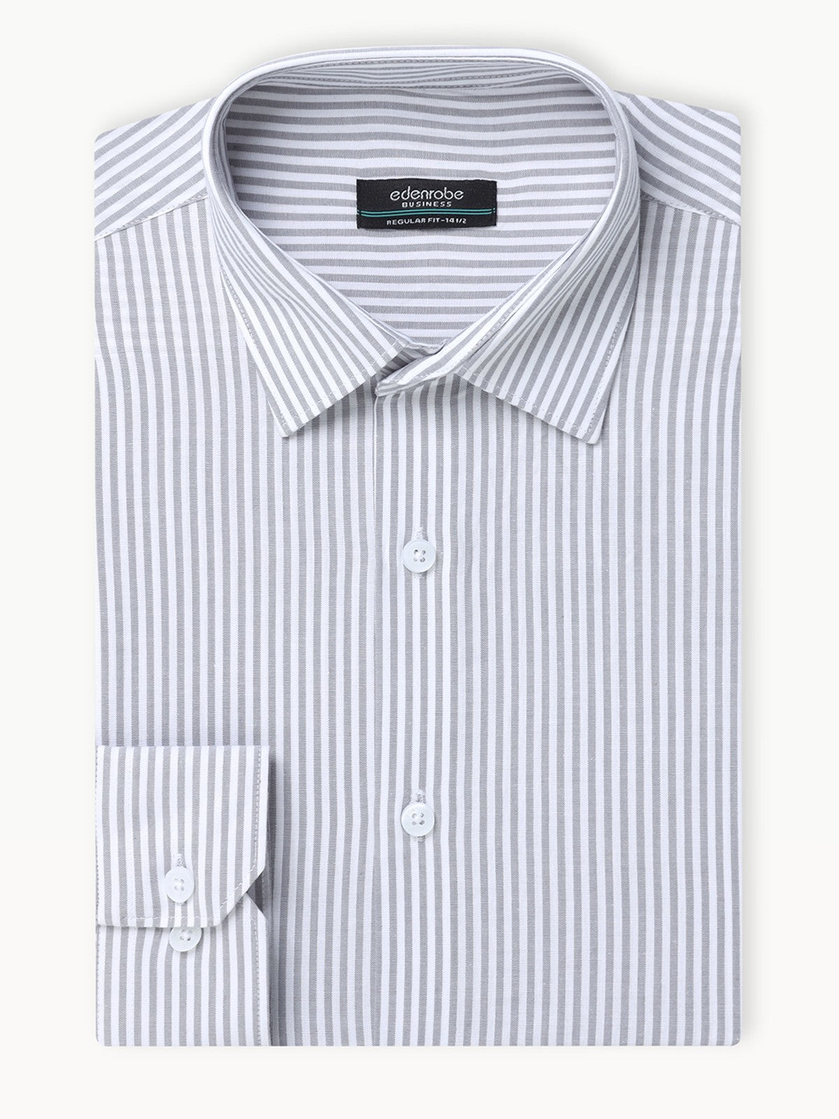 Edenrobe - Men's White & Grey Shirt - EMTSB23-150