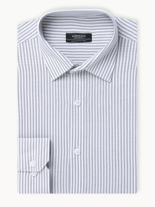 Edenrobe - Men's White & Grey Shirt - EMTSB23-150