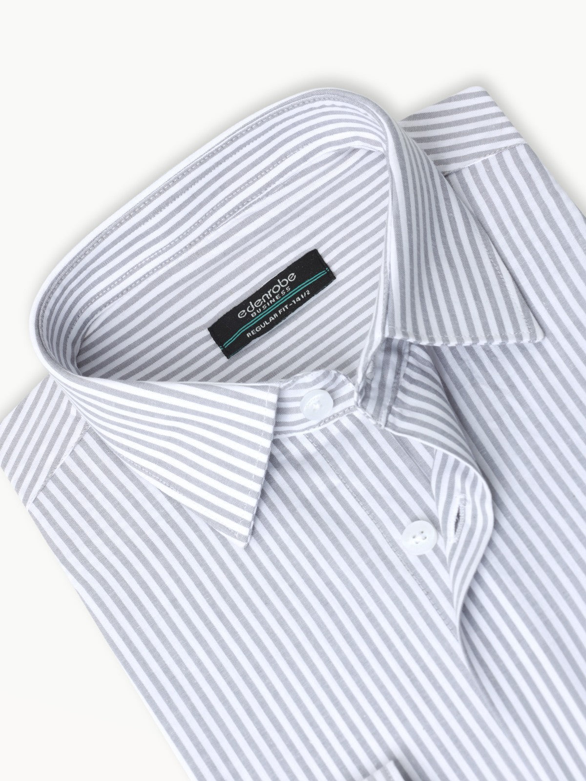 Edenrobe - Men's White & Grey Shirt - EMTSB23-150