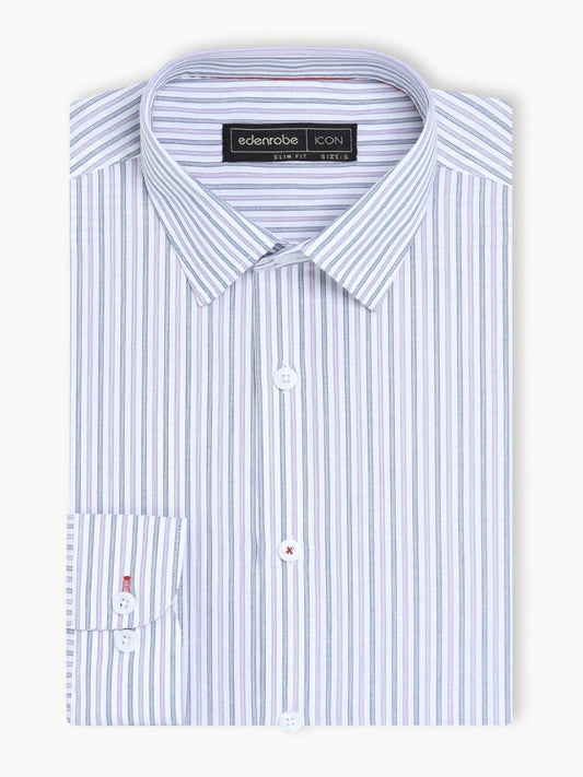 Edenrobe - Men's White Multi Shirt - EMTSI22-50279