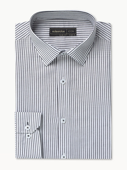 Edenrobe - Men's White & Grey Shirt - EMTSI22-50283
