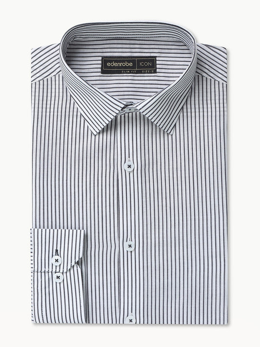 Edenrobe - Men's White & Grey Shirt - EMTSI22-50283