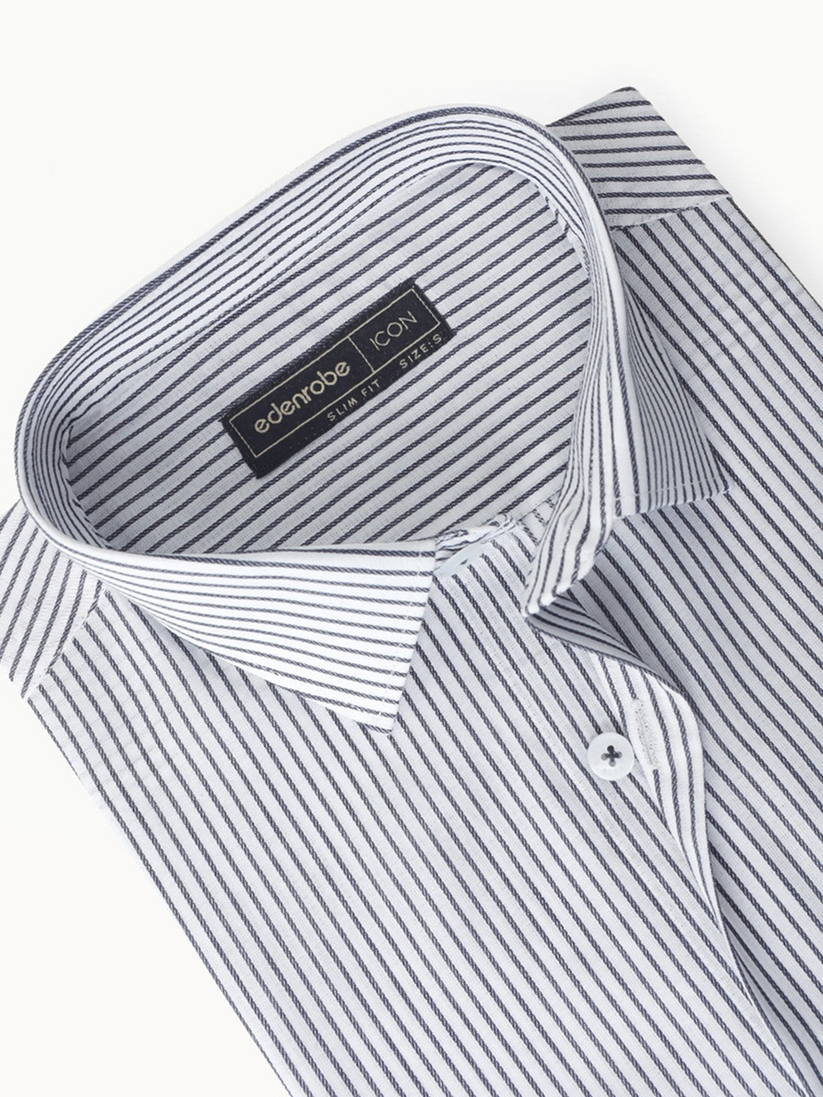 Edenrobe - Men's White & Grey Shirt - EMTSI22-50283