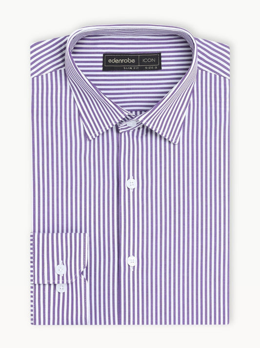Edenrobe - Men's Purple & White Shirt - EMTSI22-50287