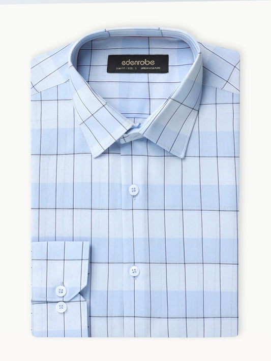 Edenrobe - Men's Sky Blue Shirt - EMTSUC22-175
